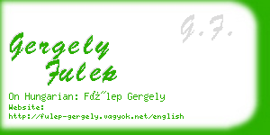 gergely fulep business card